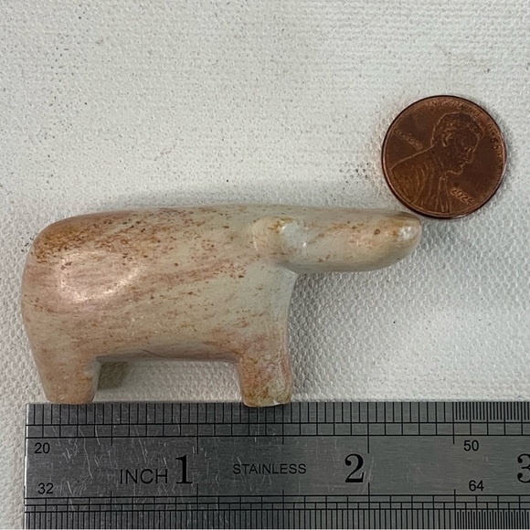 Kisii Soapstone Hand Carved HIPPO Figurine Stone Carving Mini Animal Figure 2.4” - Picture 14 of 14